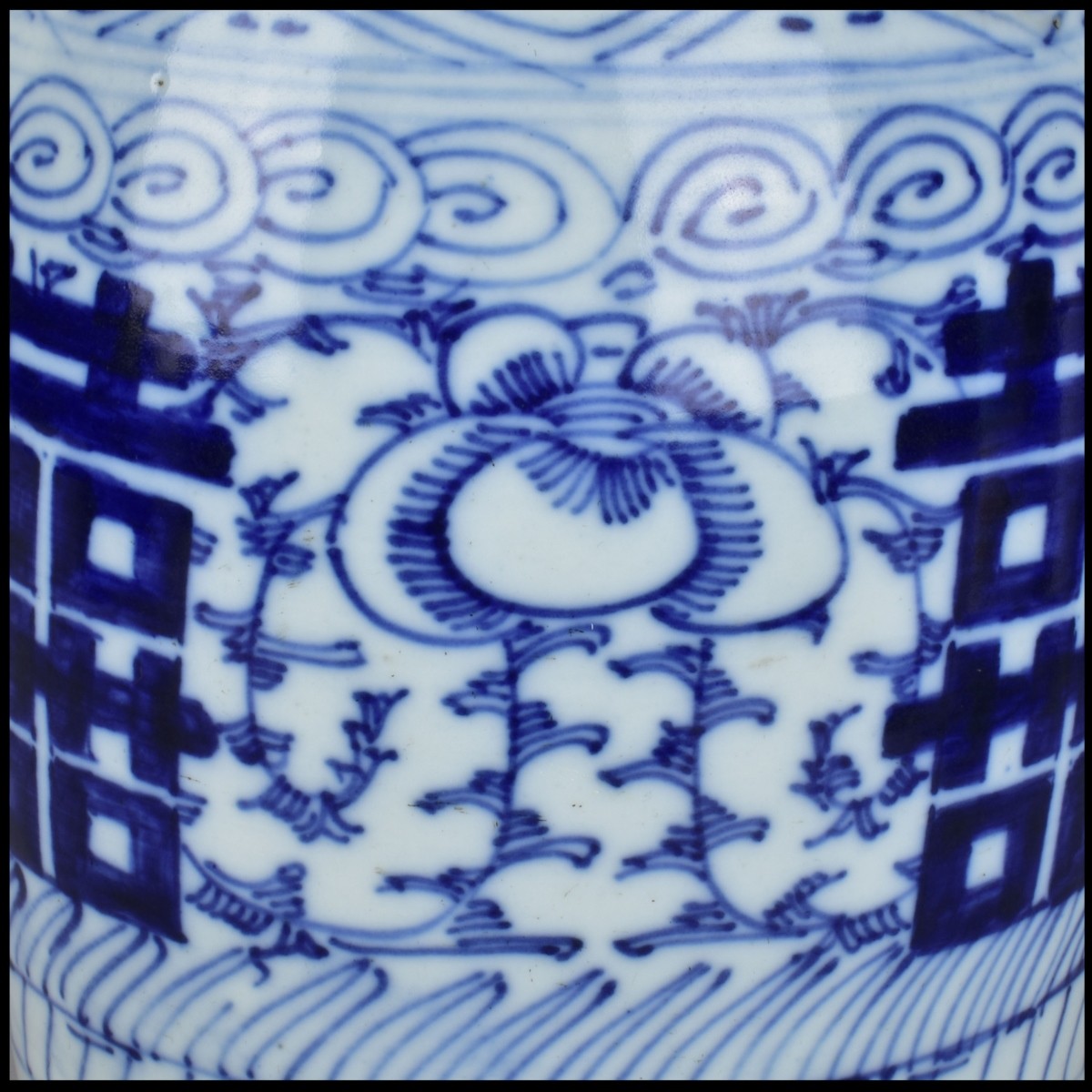 Large Chinese Blue and White Porcelain Vase