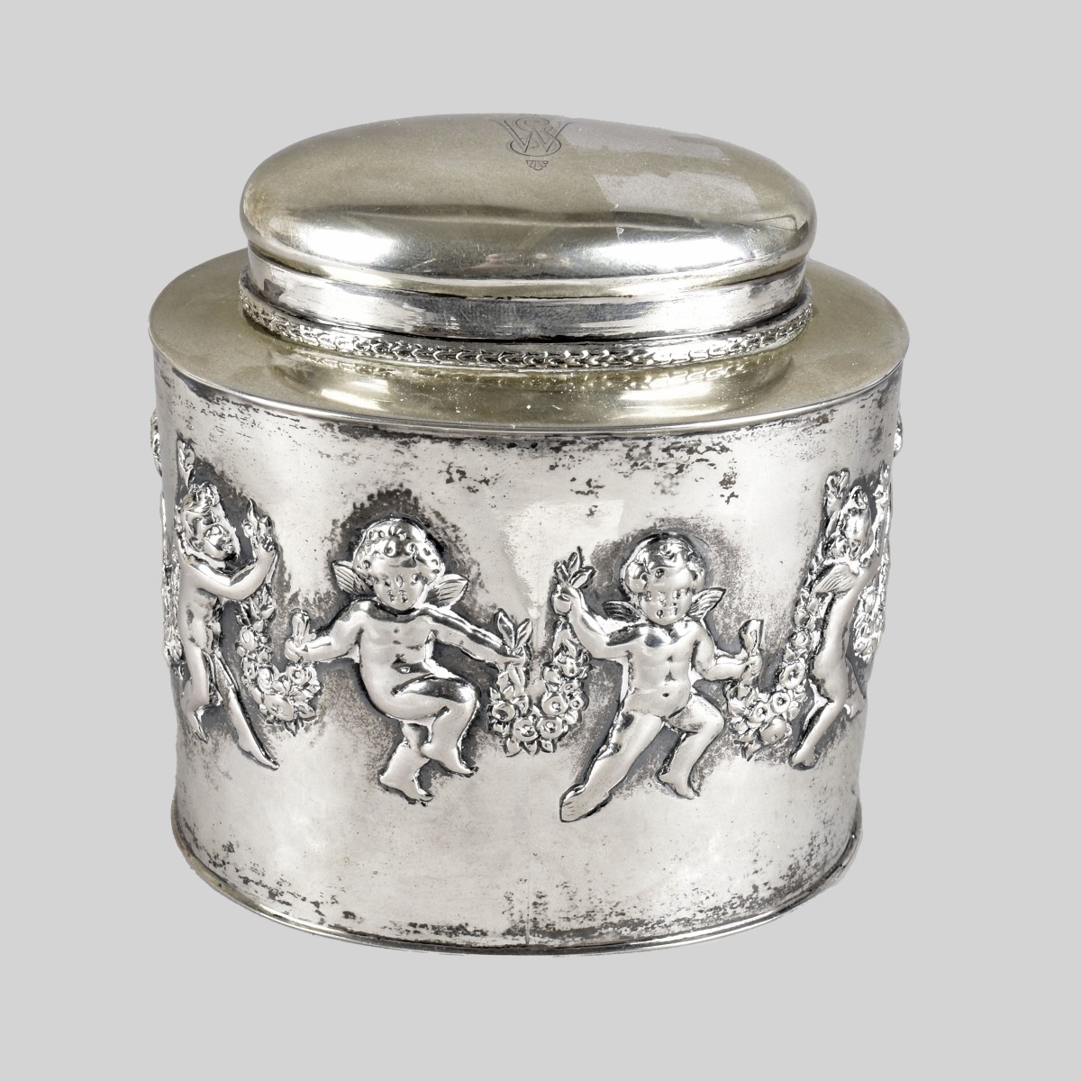 German 800 Silver Tea Caddy