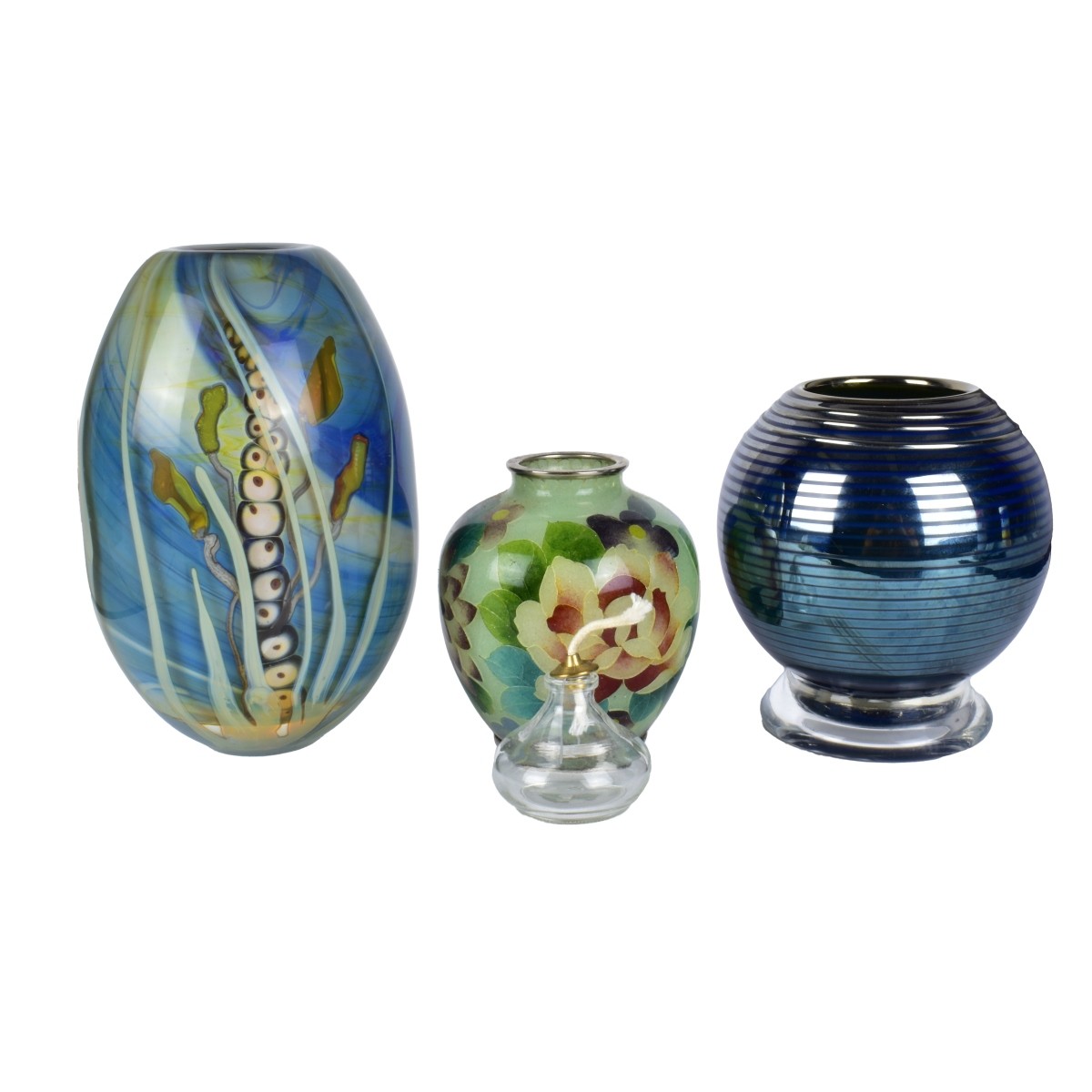 Four Vintage Art Glass Vases