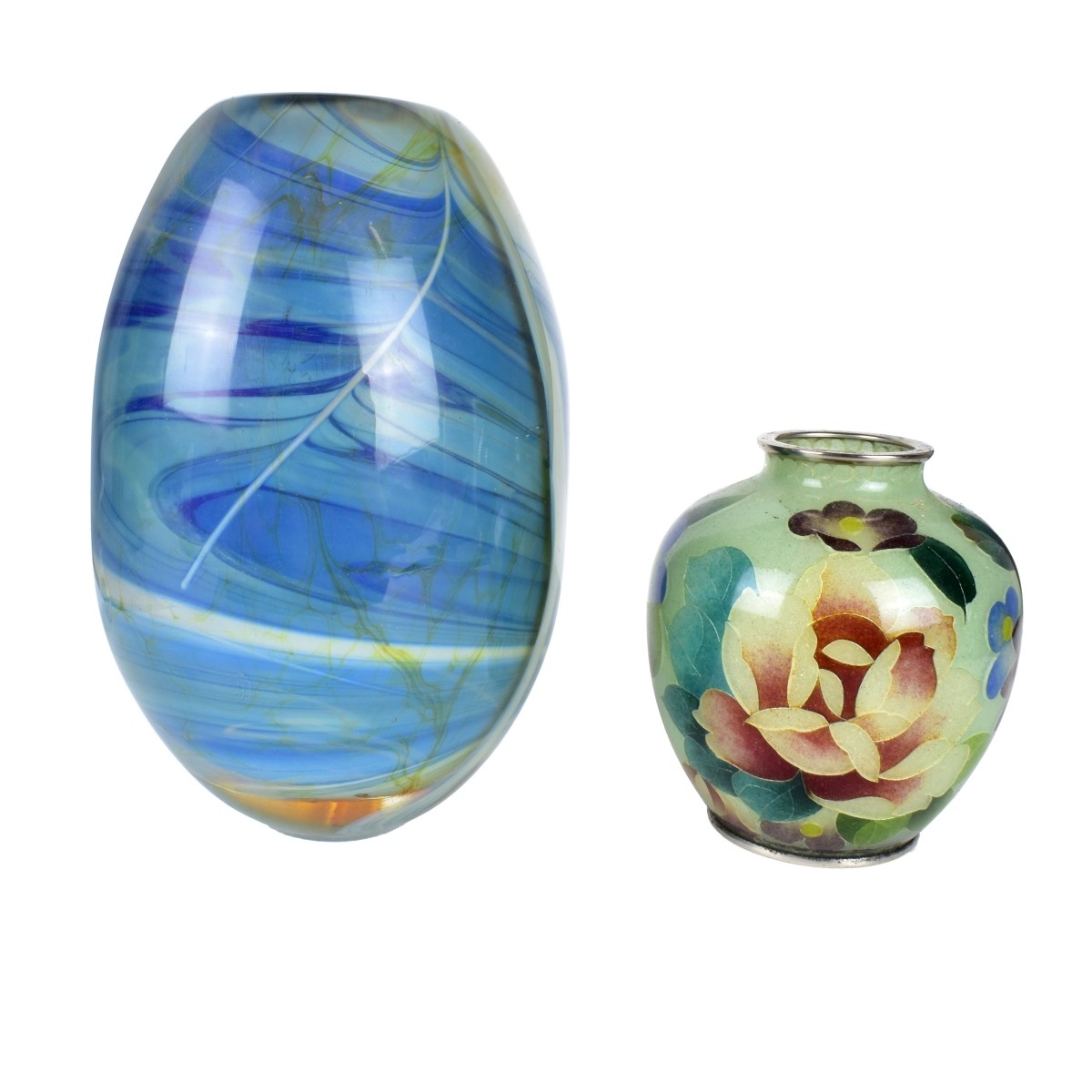 Four Vintage Art Glass Vases