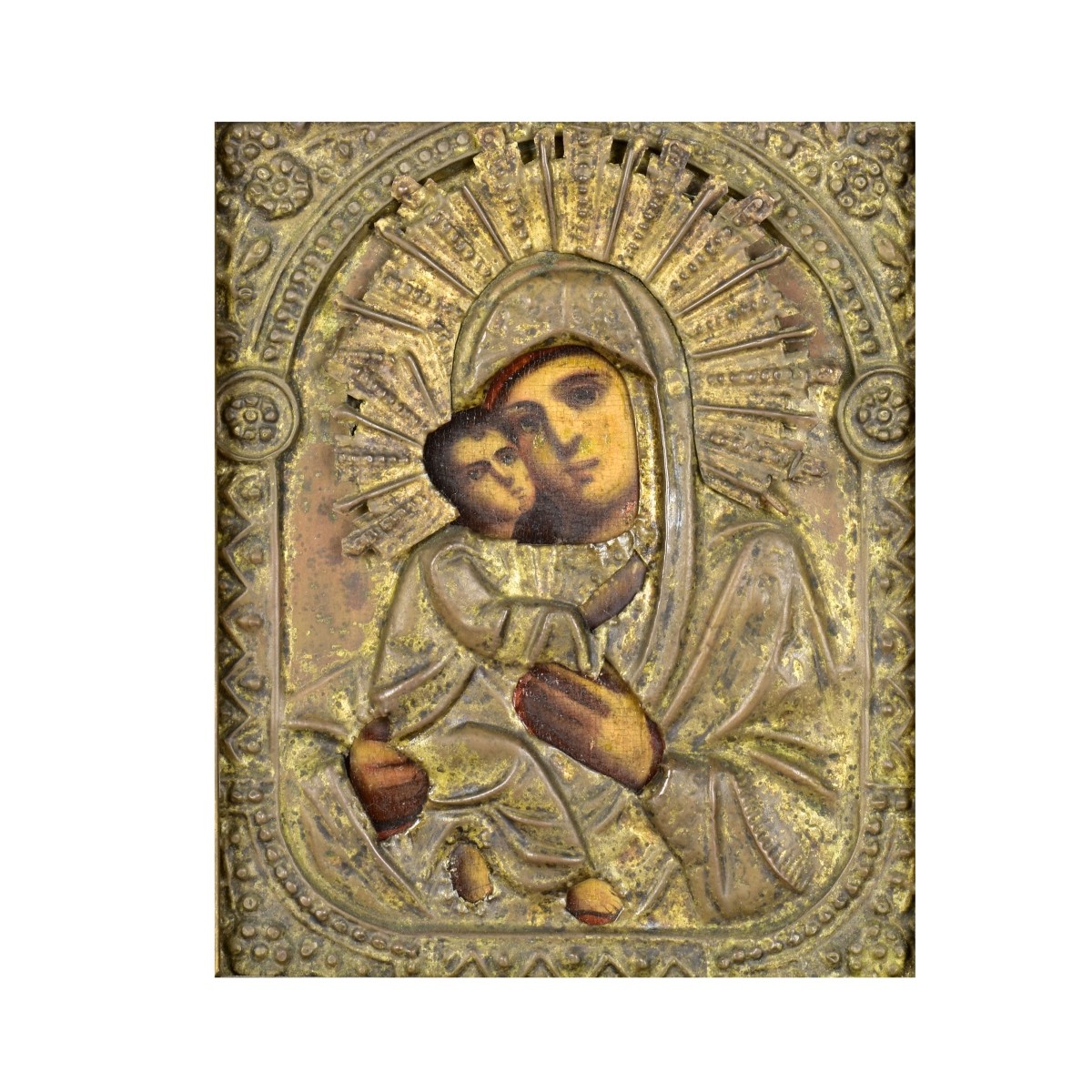 Antique Framed Russian Icon