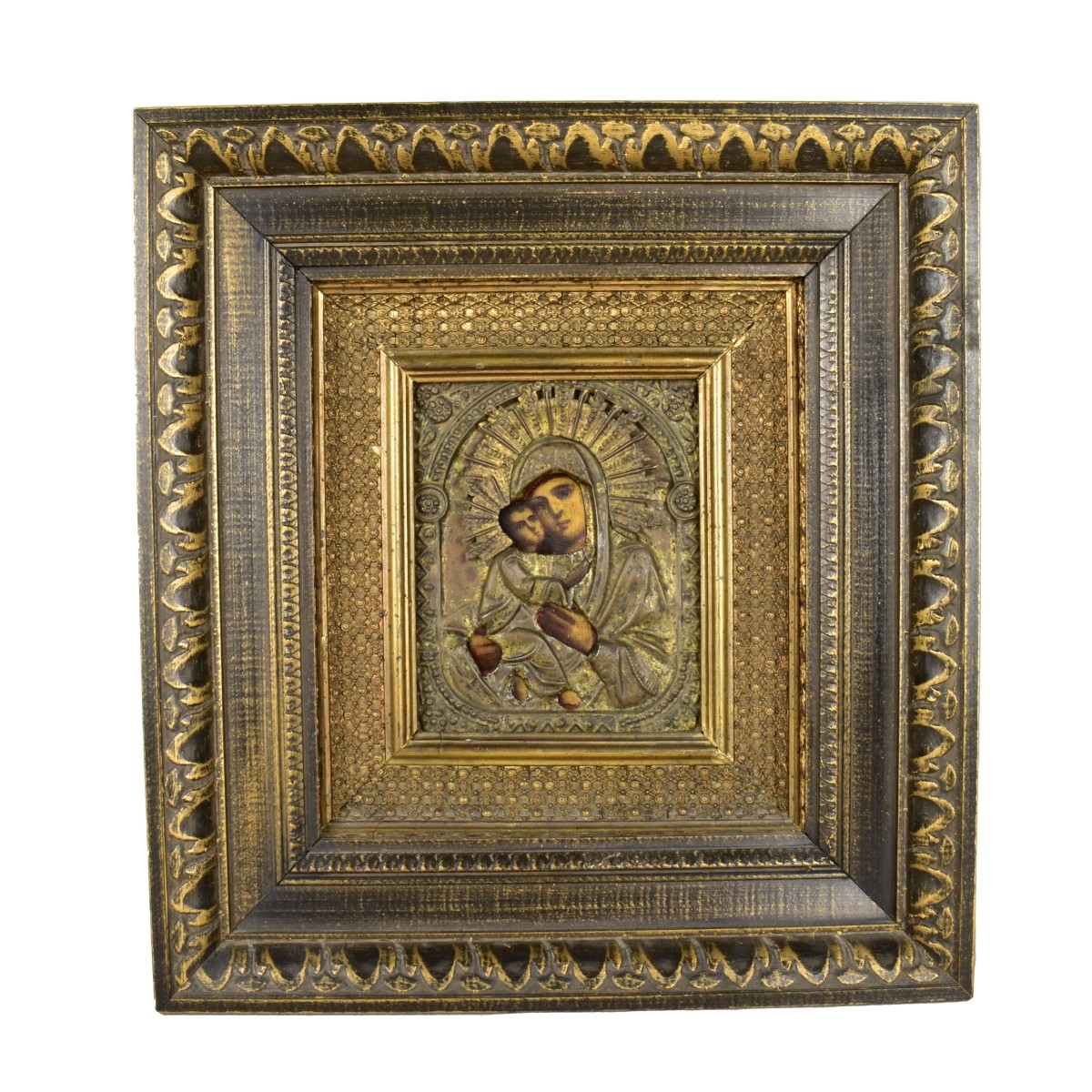 Antique Framed Russian Icon