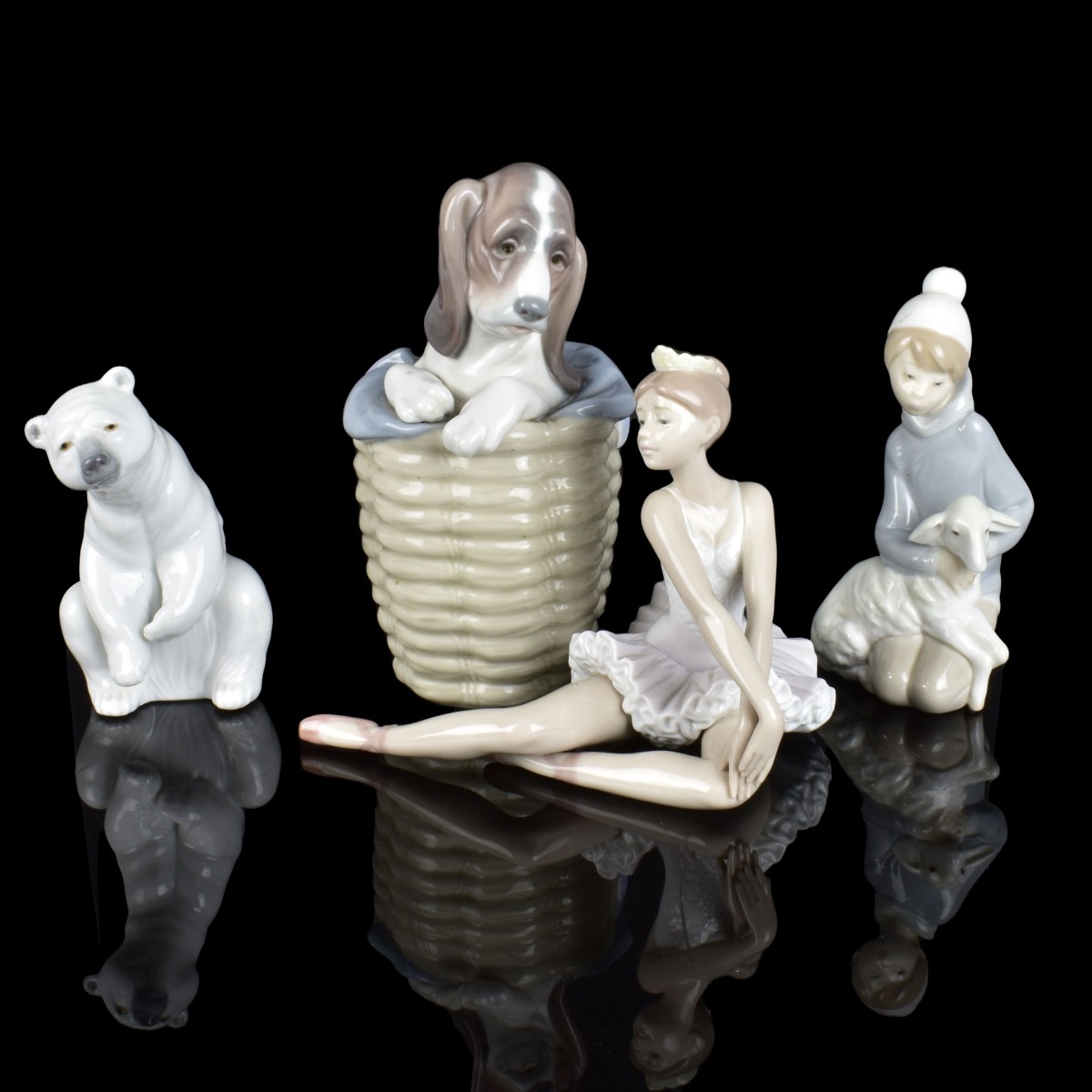 Four Lladro Porcelain Figurines