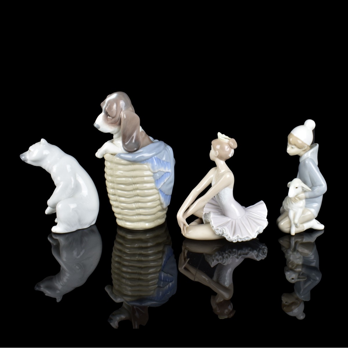 Four Lladro Porcelain Figurines