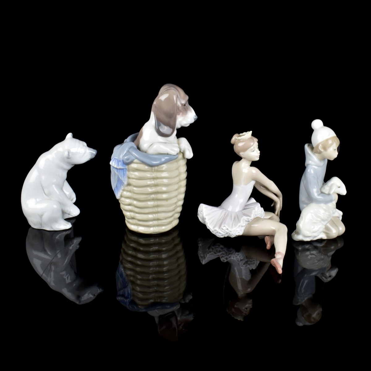 Four Lladro Porcelain Figurines