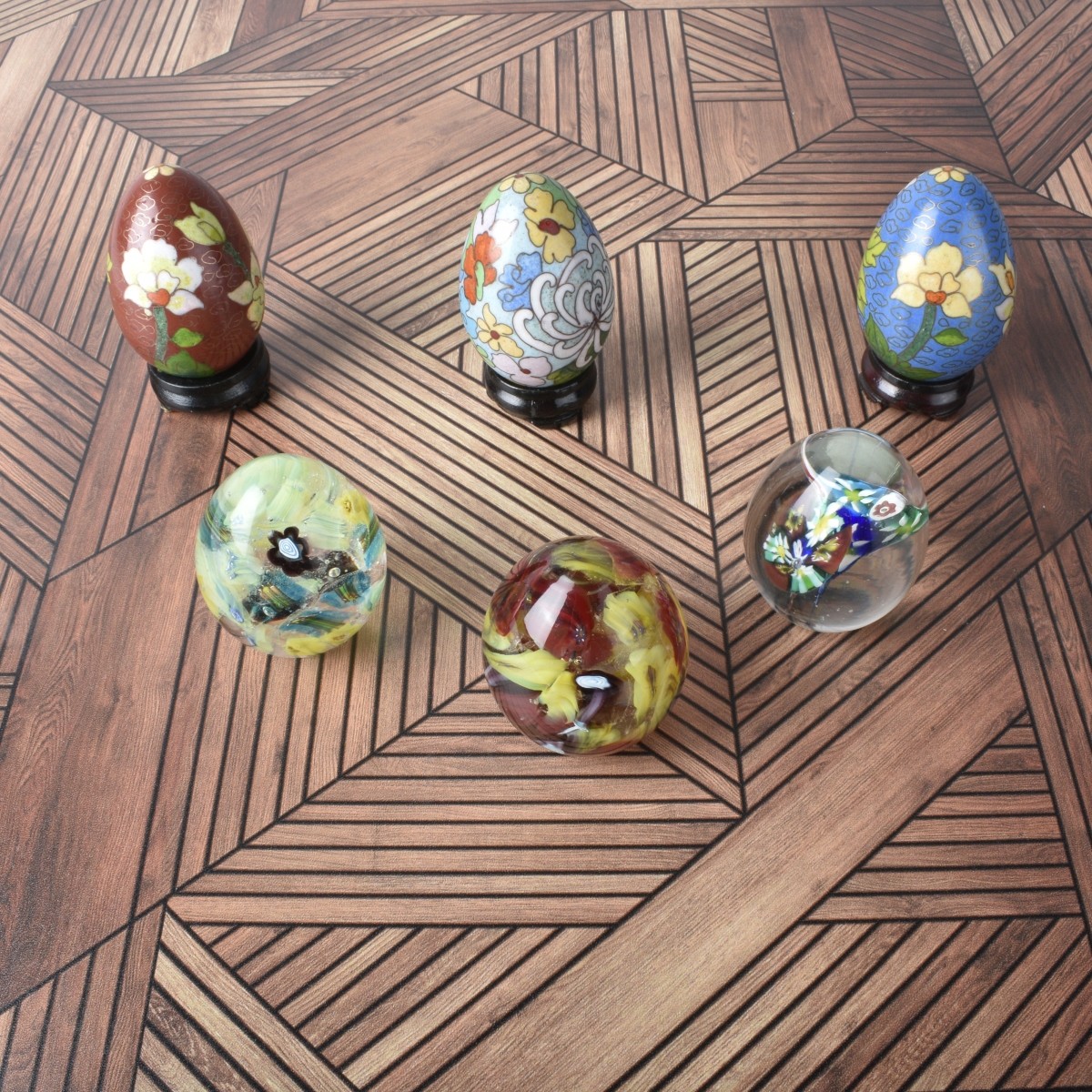 Vintage Assorted Egg Paperweights