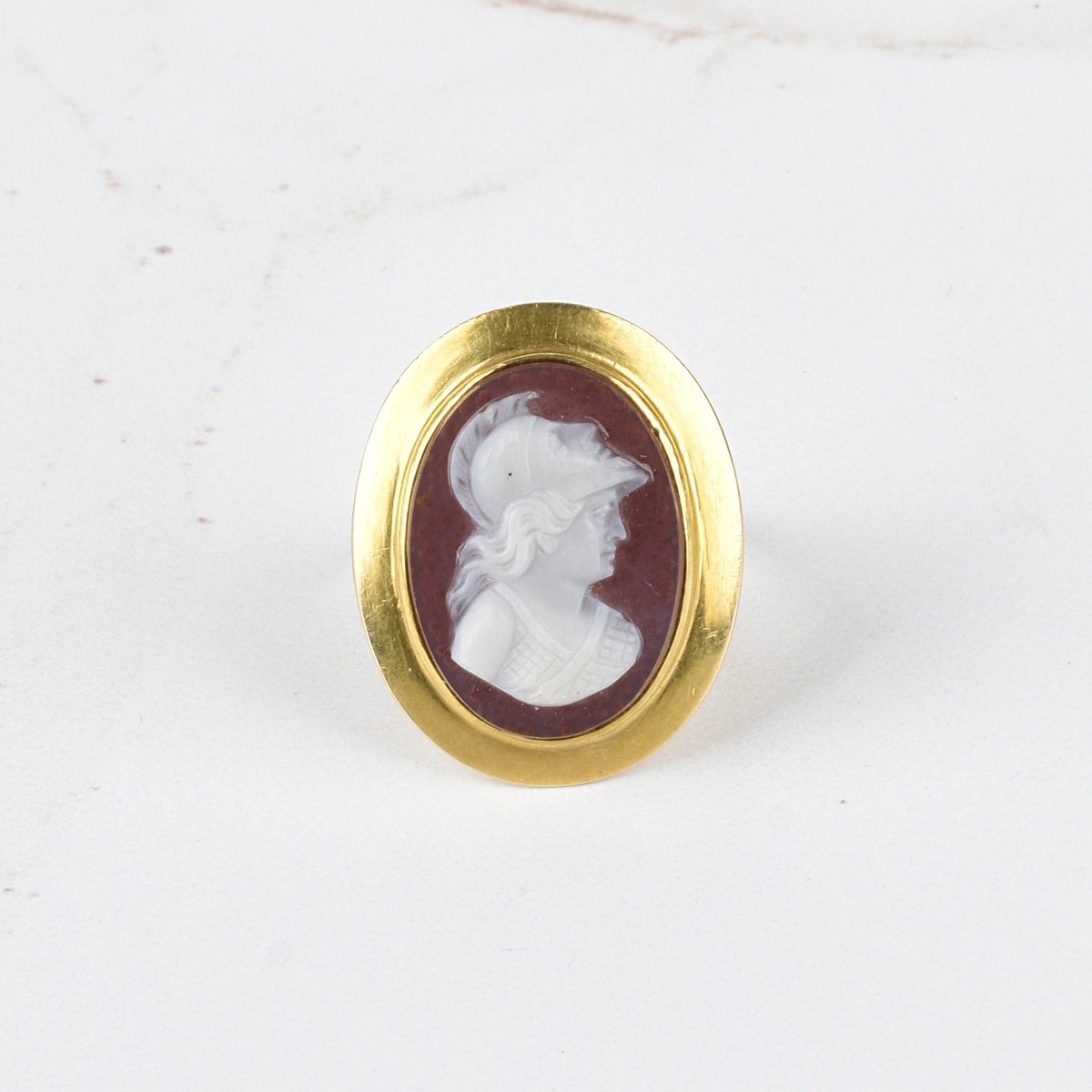 Antique Agate and 14K Ring