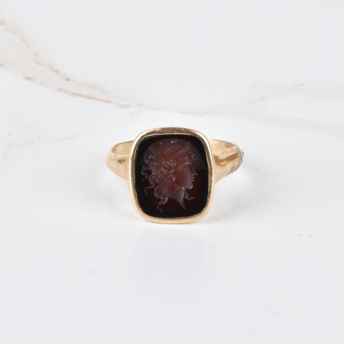 Antique Carnelian and 10K Ring