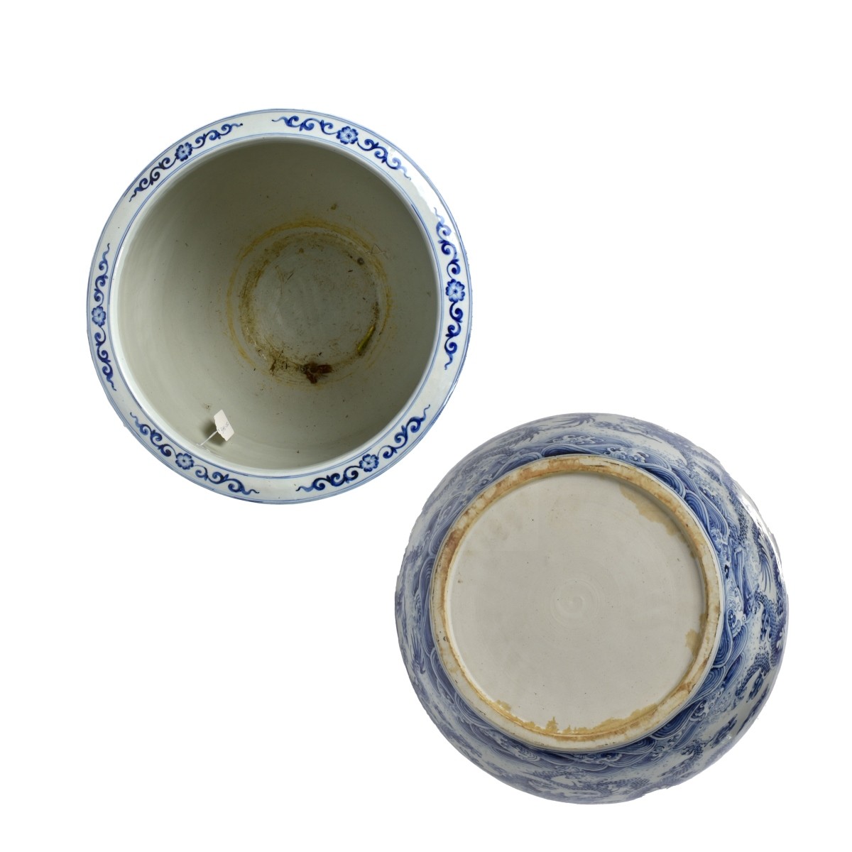 Pair of Chinese Porcelain Garden Pots