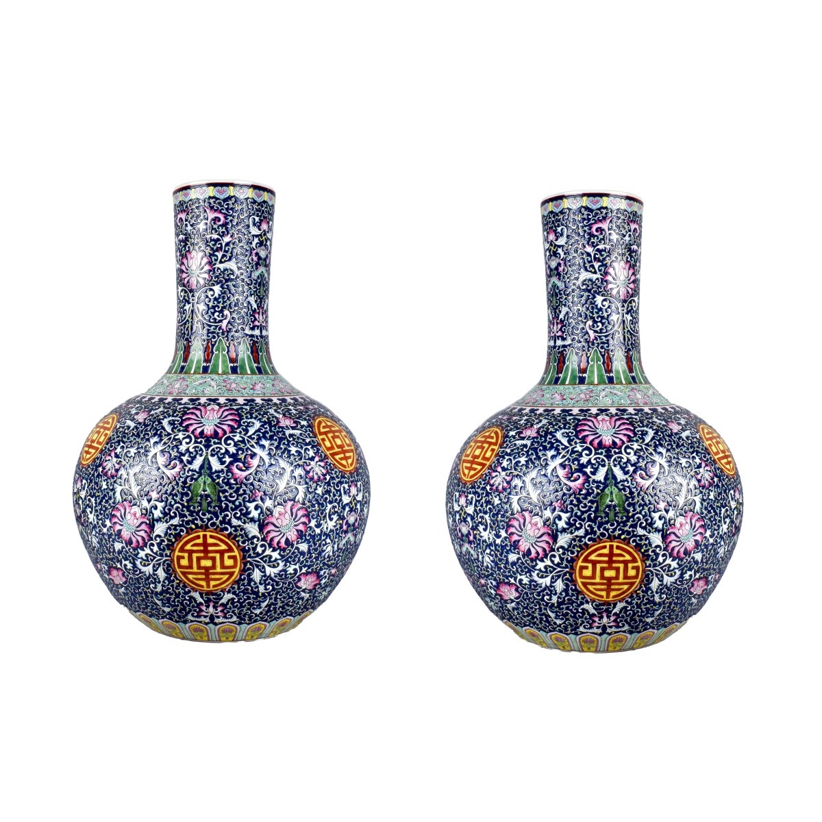 Pair of Large Chinese Porcelain Vases