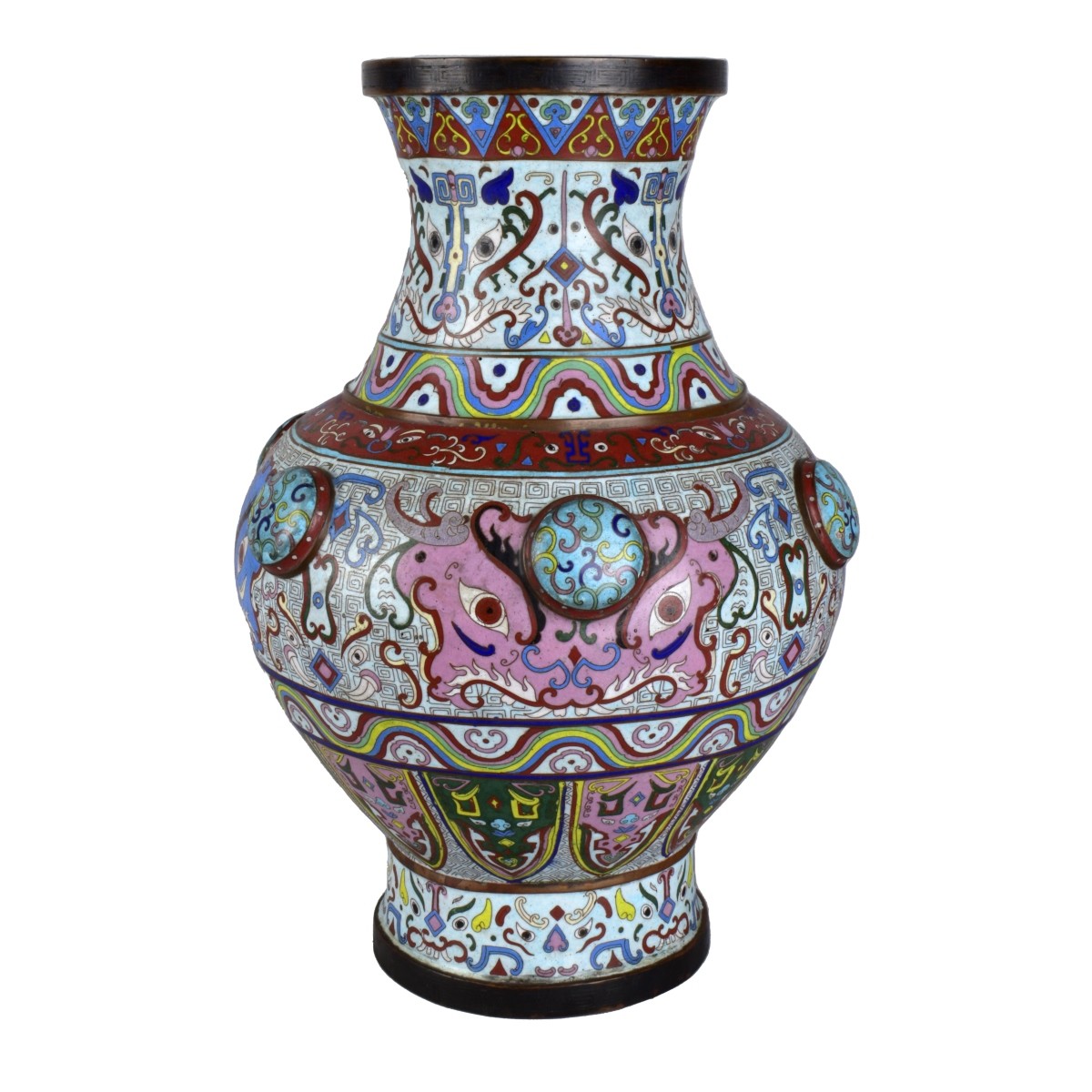 Large 19th C. Chinese Cloisonne Vase