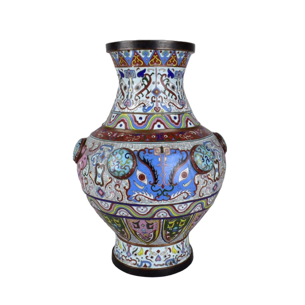 Large 19th C. Chinese Cloisonne Vase