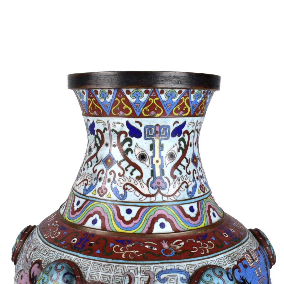 Large 19th C. Chinese Cloisonne Vase