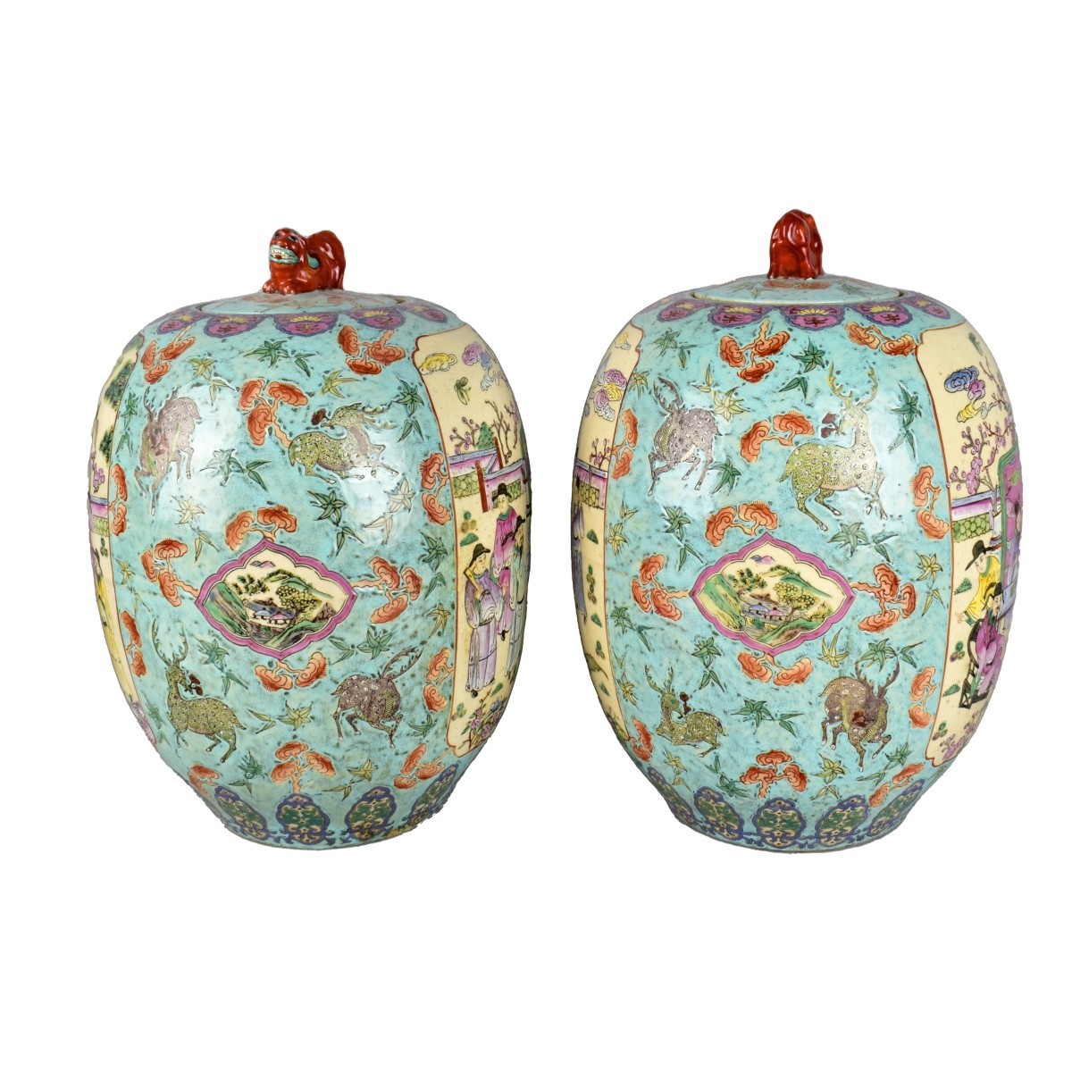 Pair of Chinese Porcelain Ginger Jars