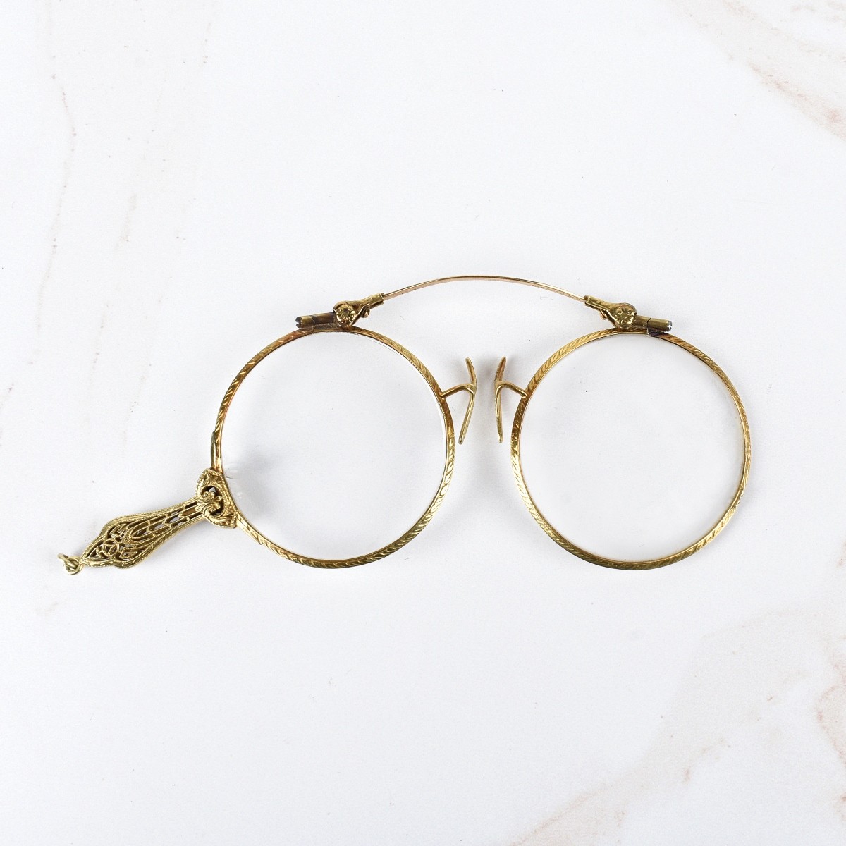 Antique 14K Lorgnette Spectacles