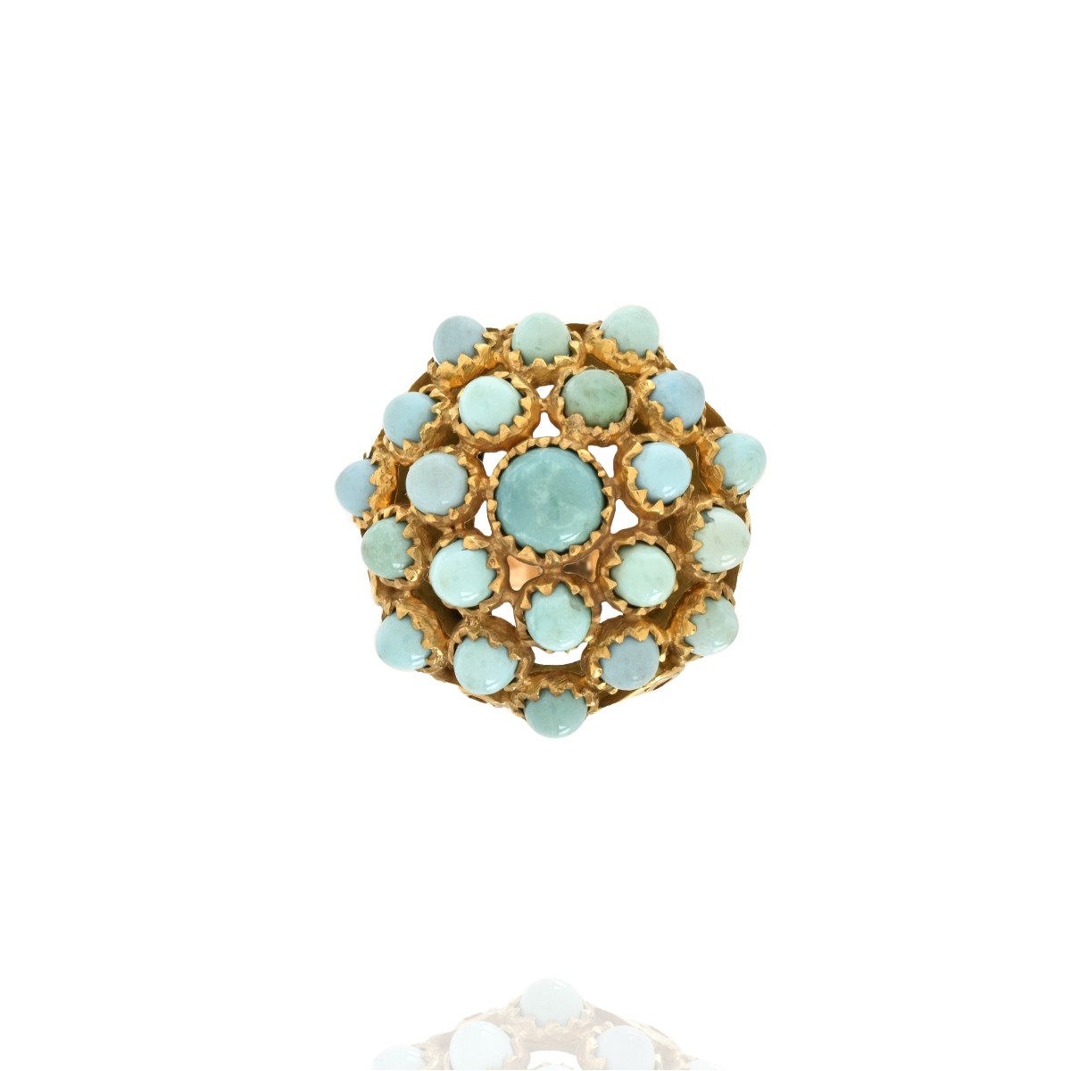 Turquoise and 14K Ring