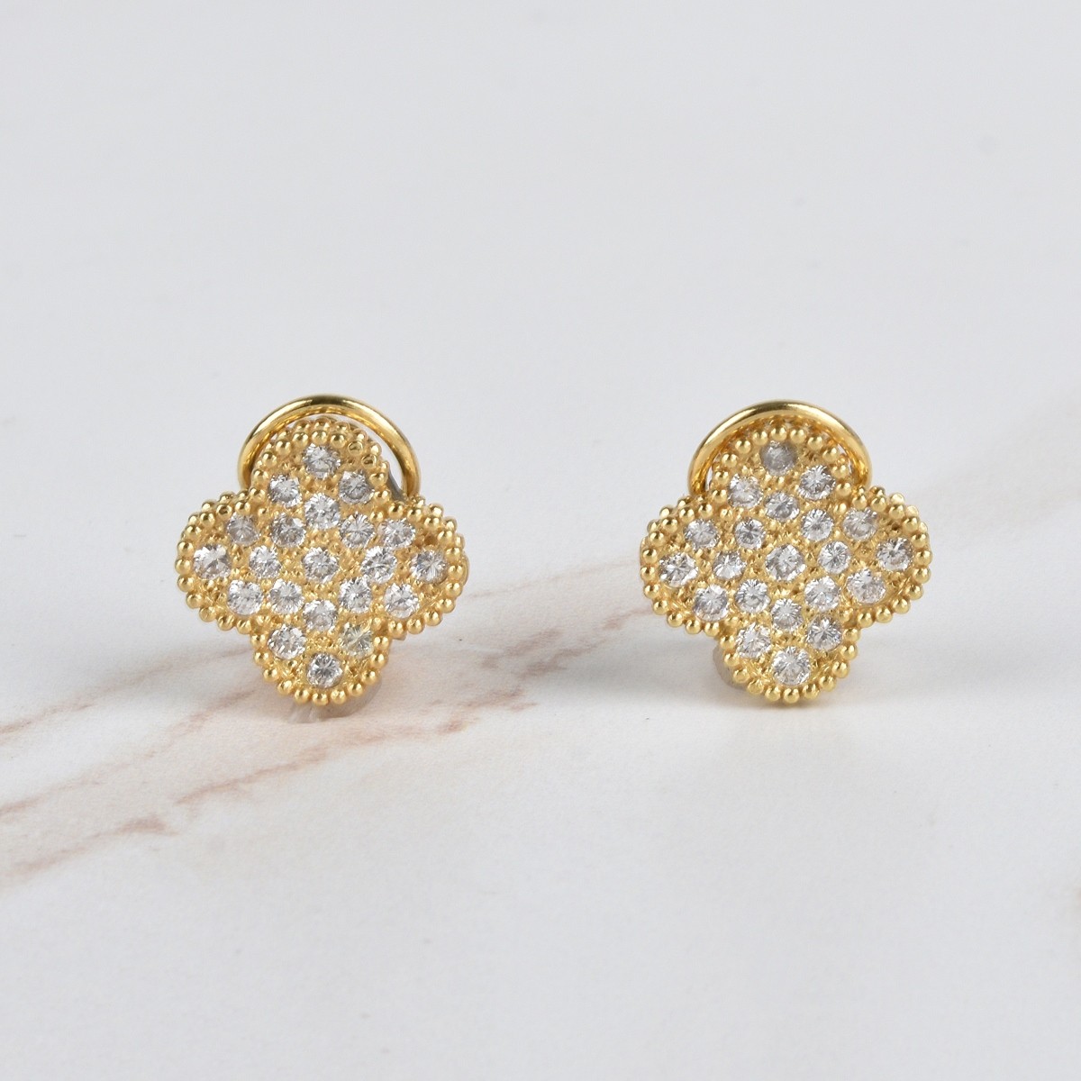 Diamond, 18K and 14K Earrings