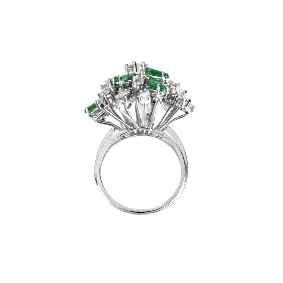 Diamond, Emerald and 14K Ring