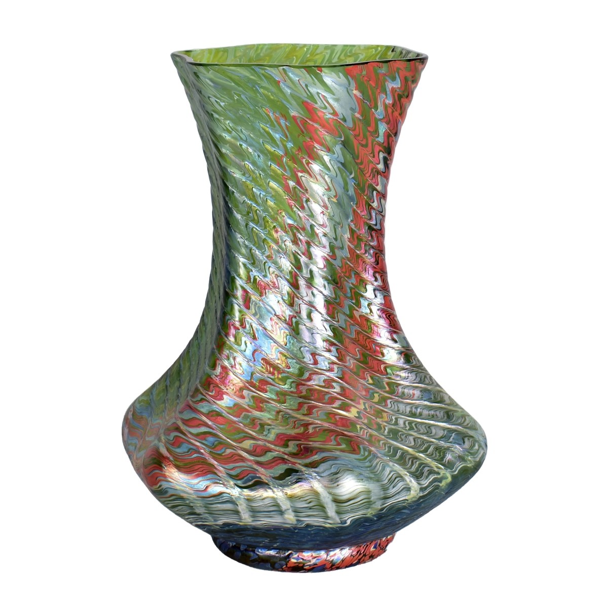 Loetz Style Glass Vase