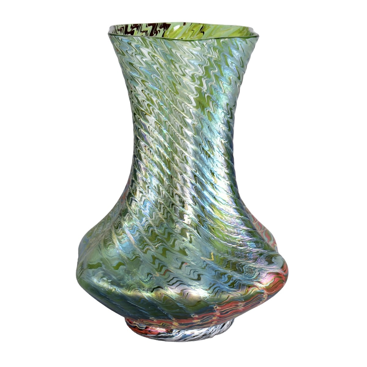 Loetz Style Glass Vase