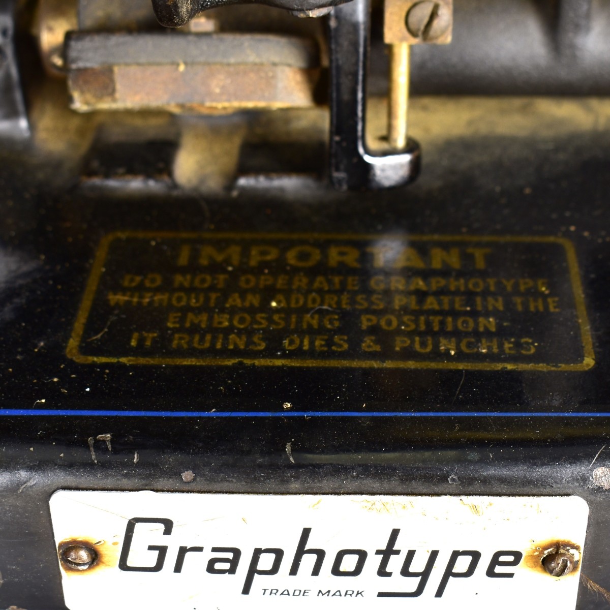U.S. Graphotype Dog Tag Machine