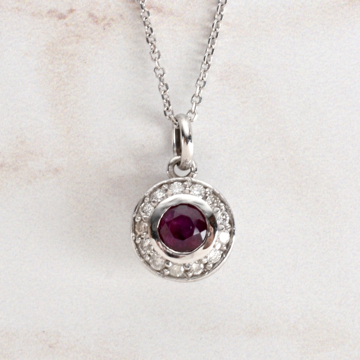 Ruby, Diamond and 14K Necklace