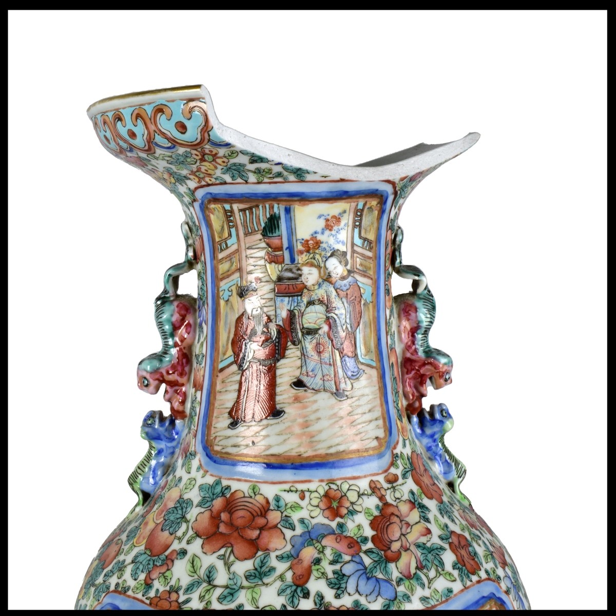 Chinese Famille Verte Porcelain Vase