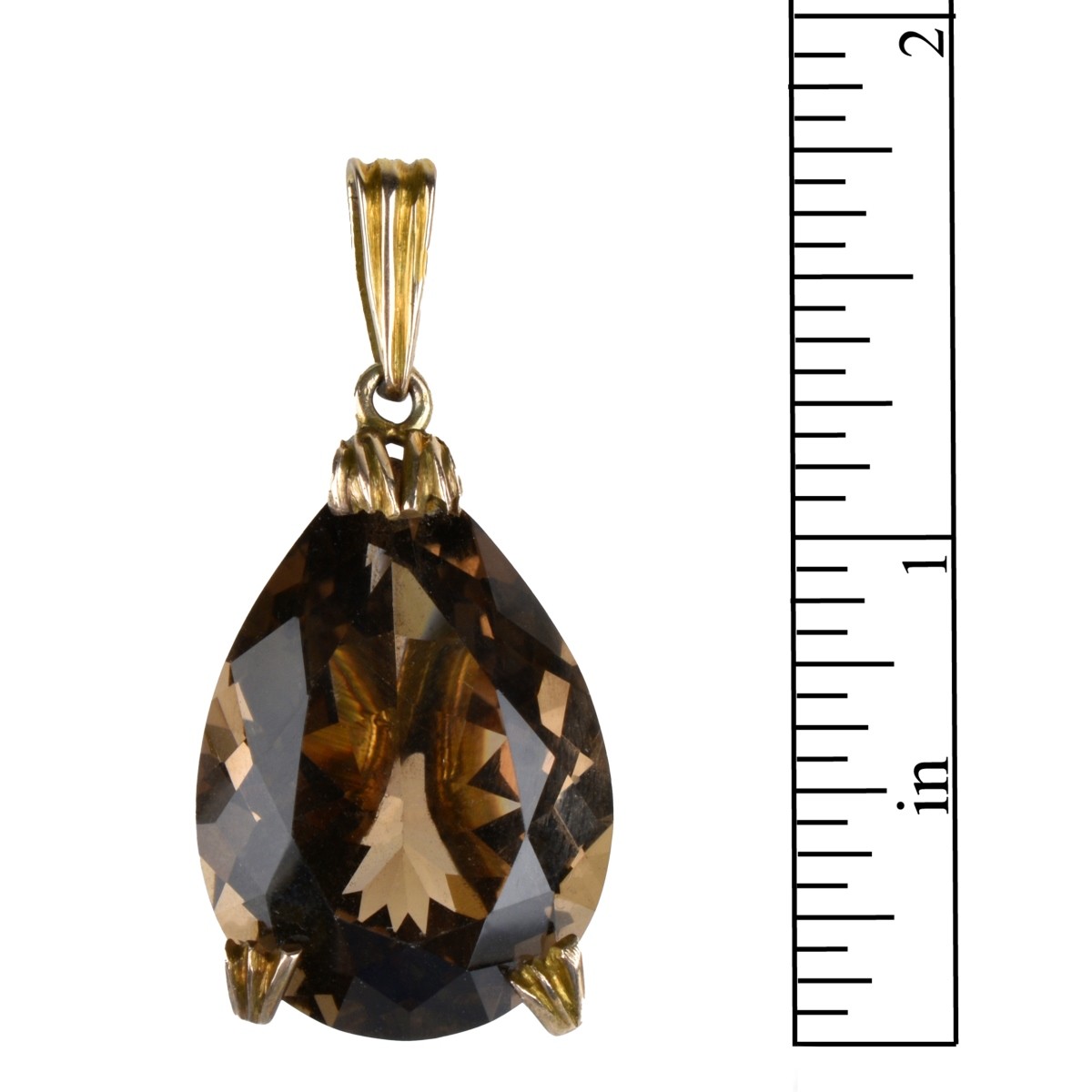 Smokey Quartz and 14K Pendant