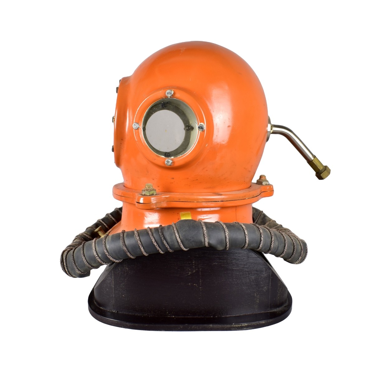 Vintage Orange Diving Helmet