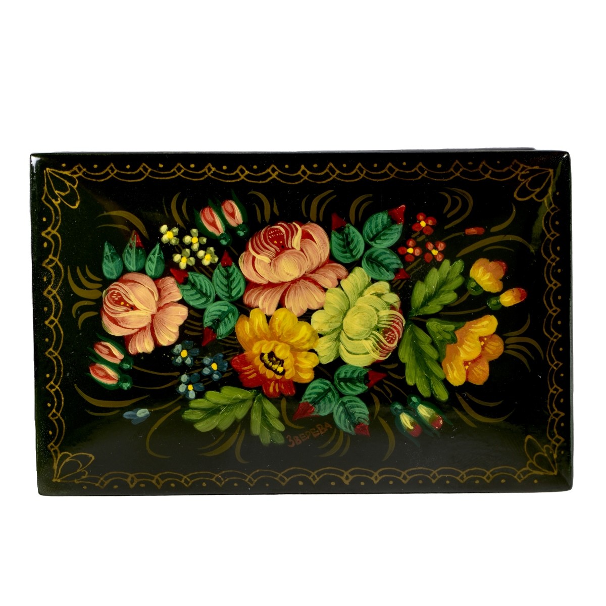 Russian Lacquered Dresser Boxes