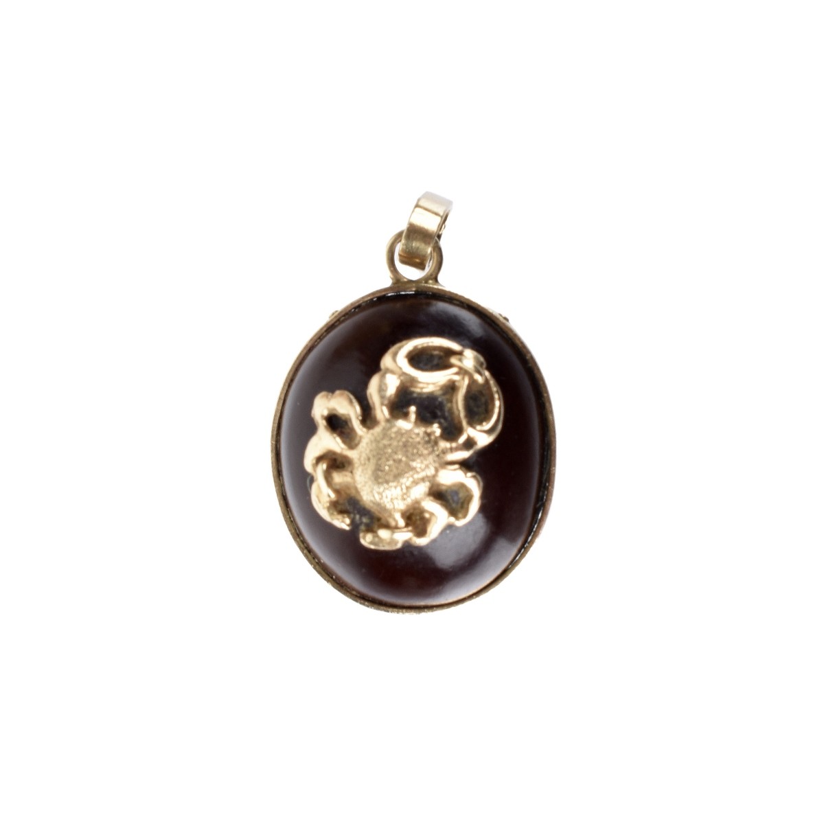 14K and Enamel Pendant