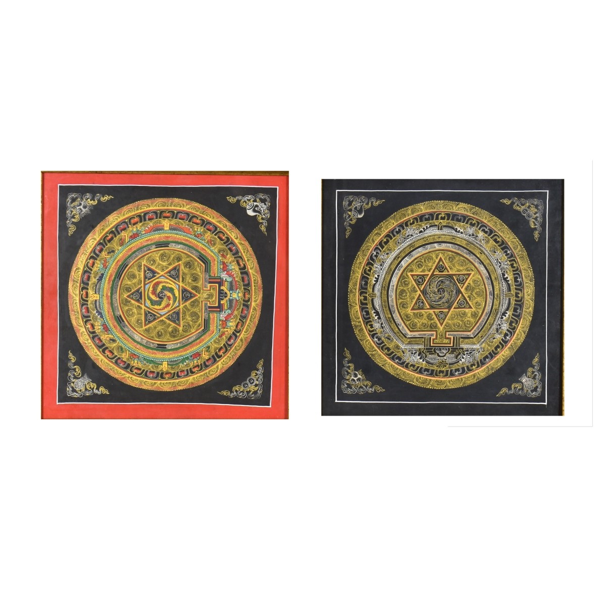 Pair of Framed Buddhist Paintings