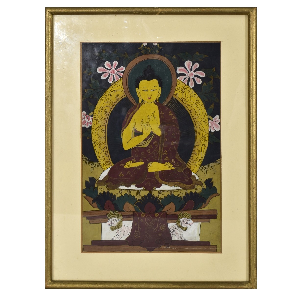 Four Framed Buddhist Thangka Paintings