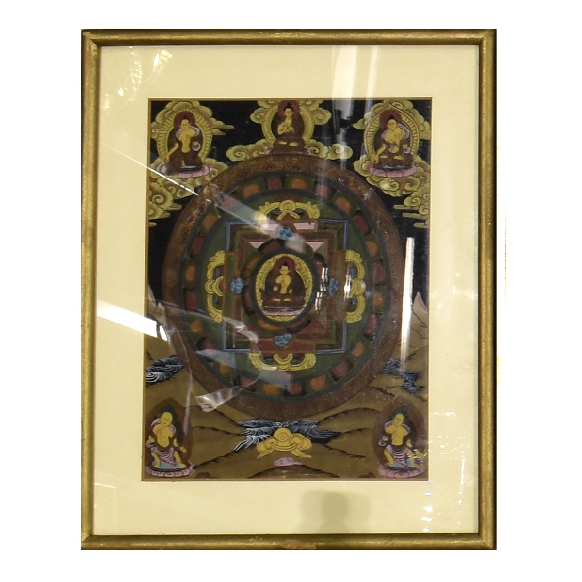 Four Framed Buddhist Thangka Paintings