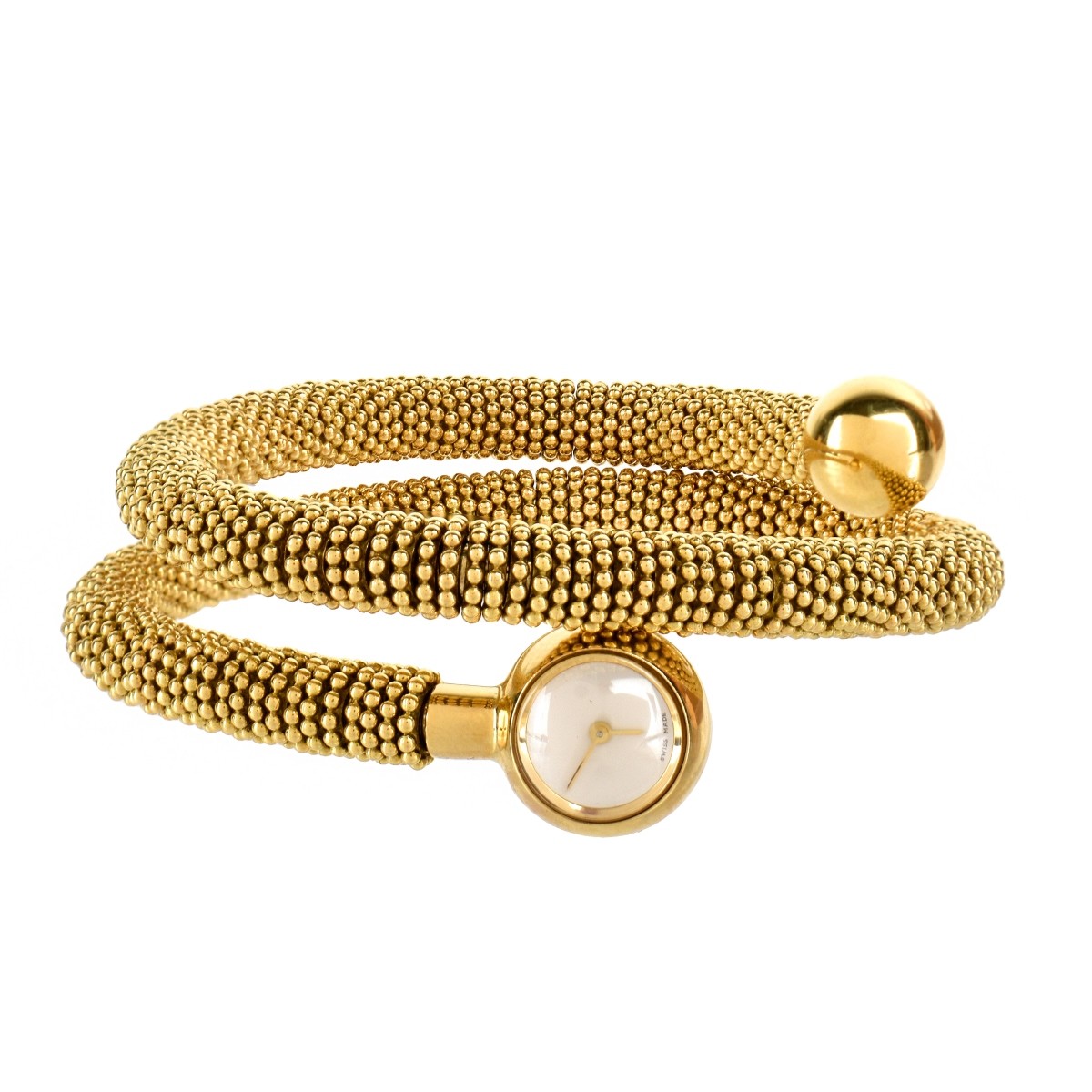 VCA 18K Couscous Wrap Bracelet Watch