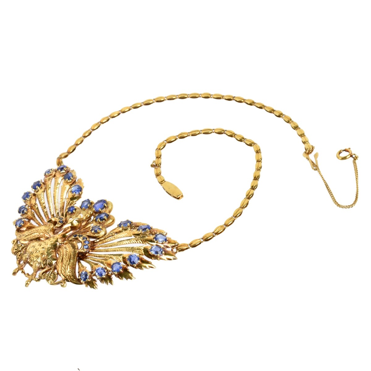 Ceylon Sapphire and 18K Necklace