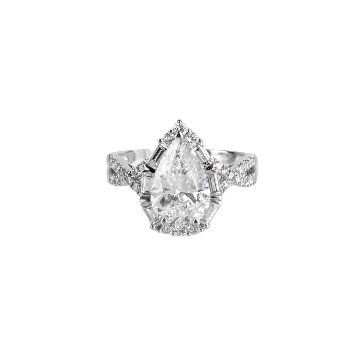 GIA 3.05ct Diamond and 18K Ring