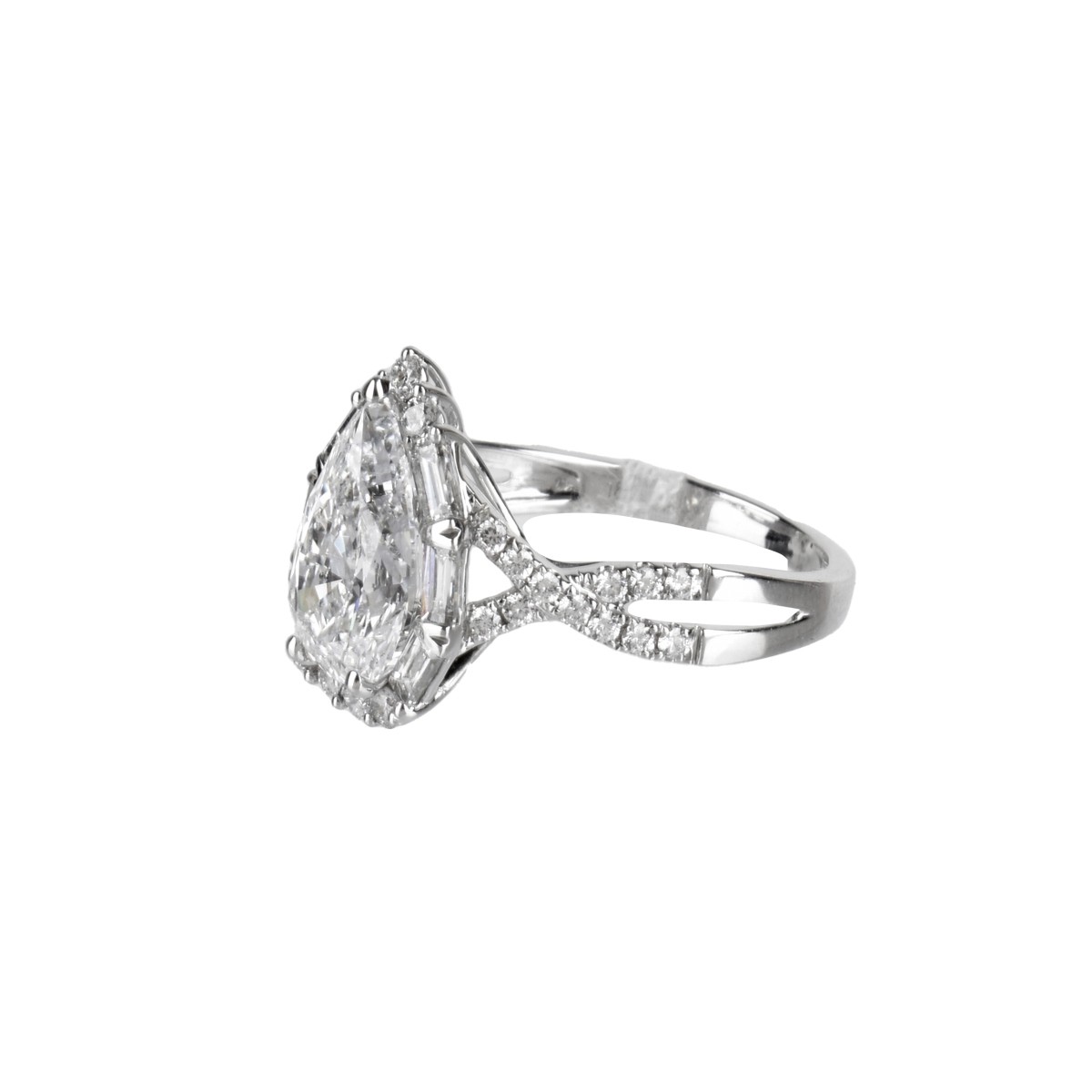 GIA 3.05ct Diamond and 18K Ring