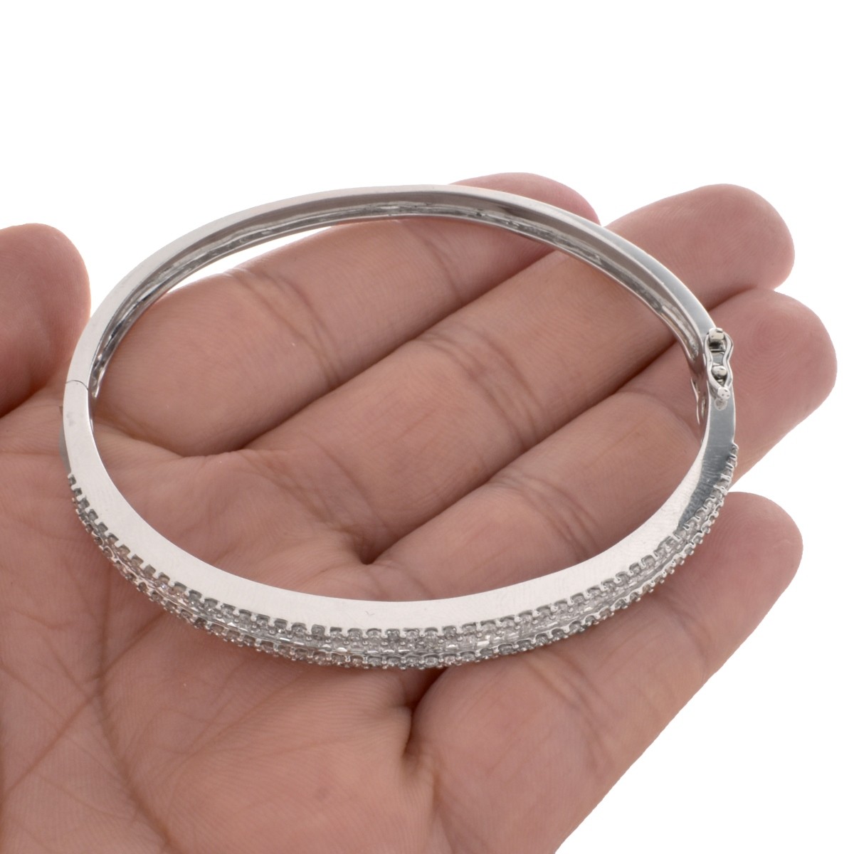 Diamond and 14K Cuff Bangle