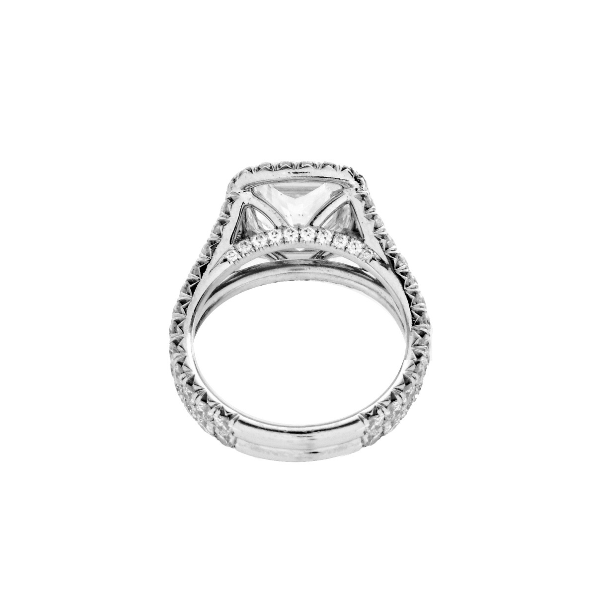 GIA 3.02ct Diamond and Platinum Ring