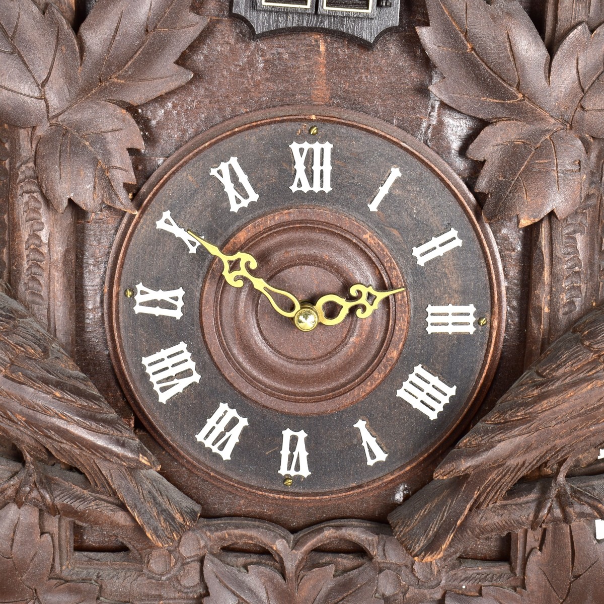 Vintage Carved Black Forest Clock