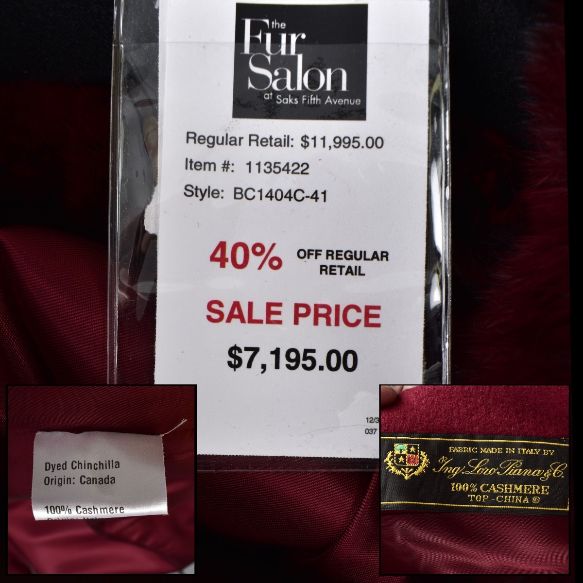 Loro Piana Cashmere Shawl w/ Chinchilla