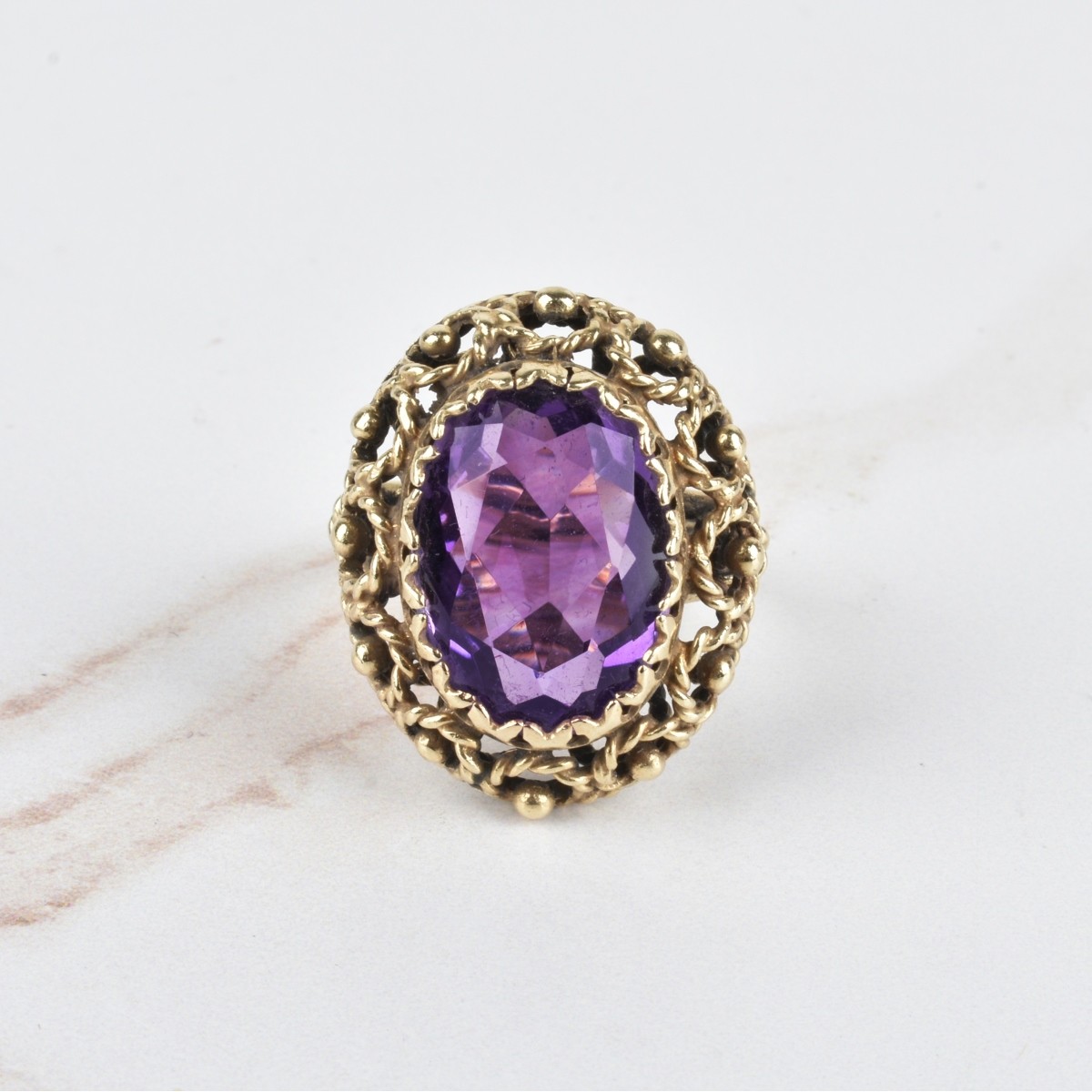 Amethyst and 14K Ring