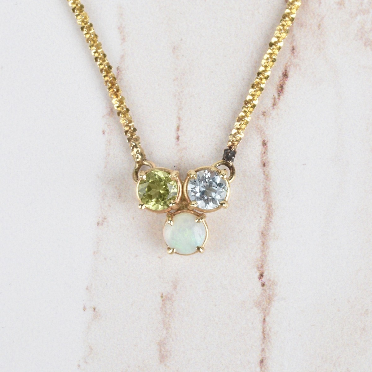 Gemstone and 14K Necklace