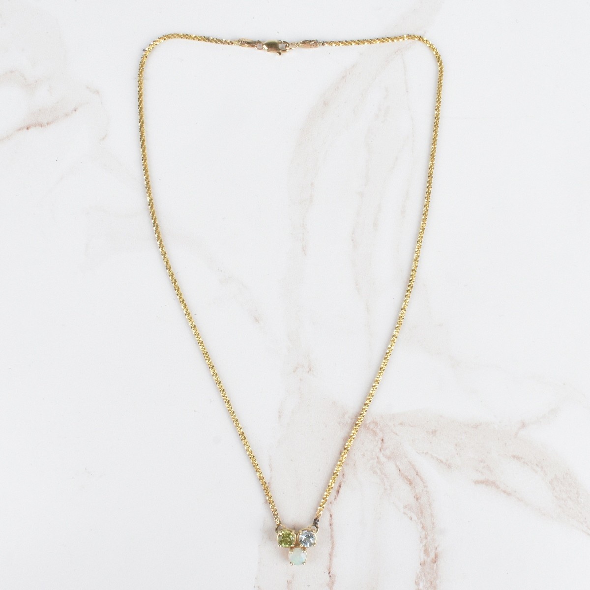 Gemstone and 14K Necklace