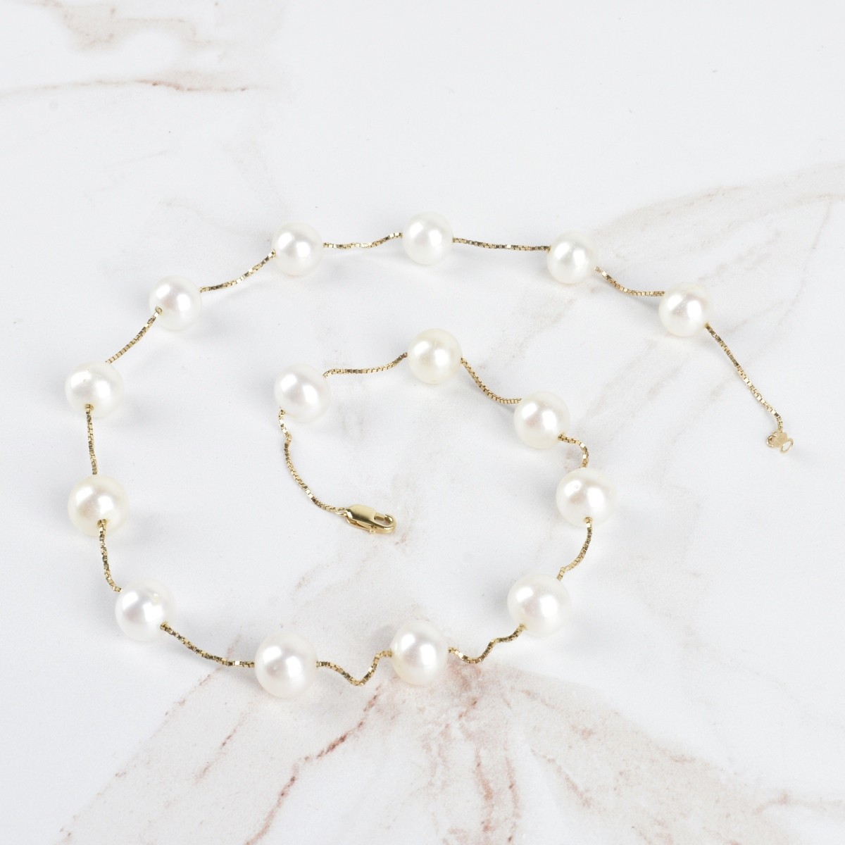 Pearl and 14K Necklace