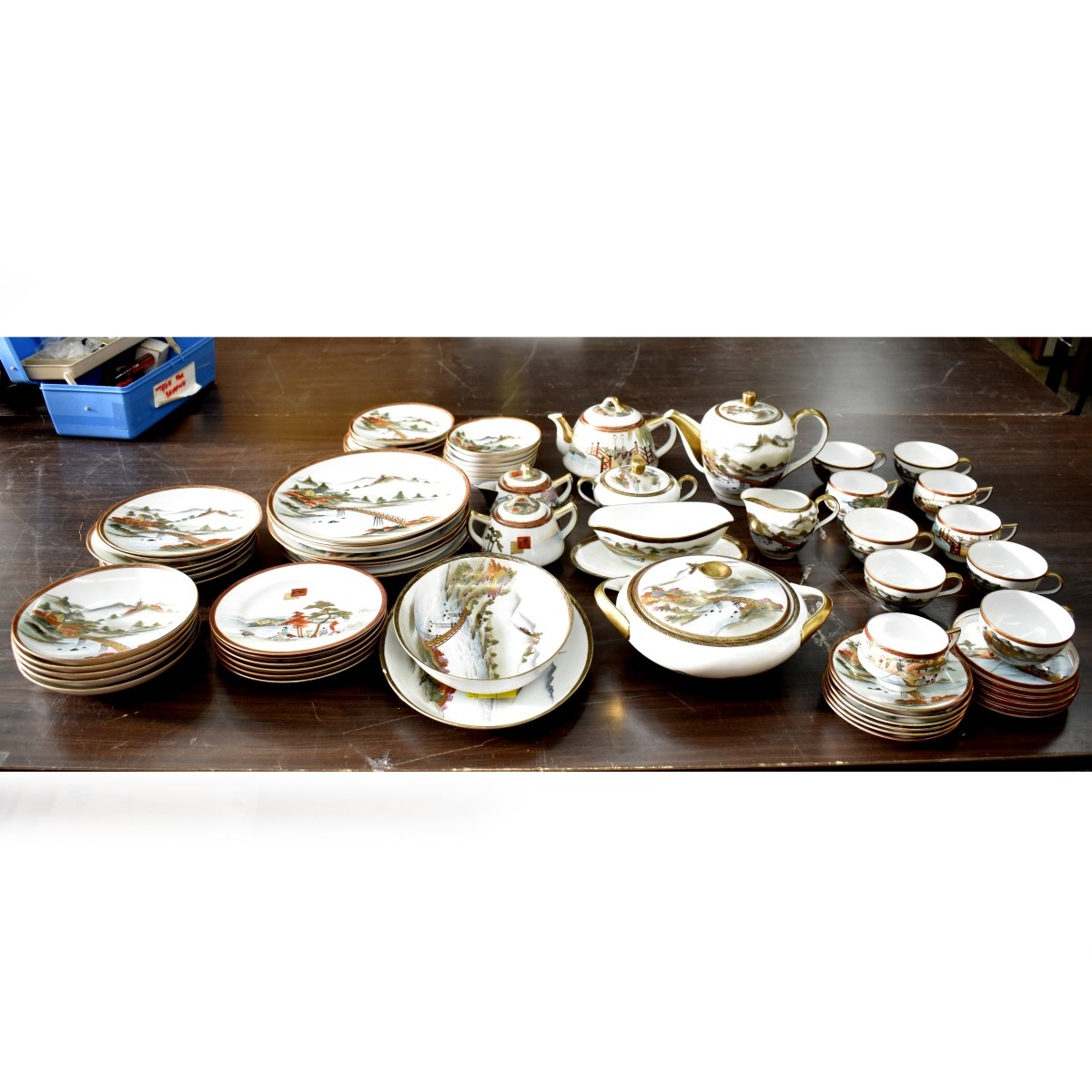 Japanese Satsuma Assembled Dinner Service