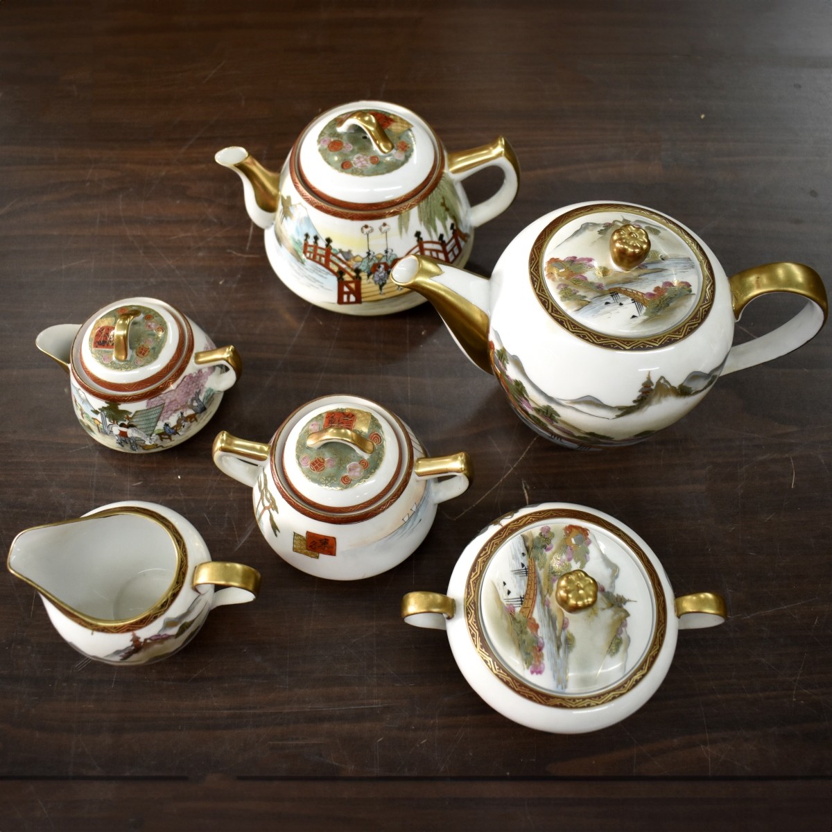 Japanese Satsuma Assembled Dinner Service