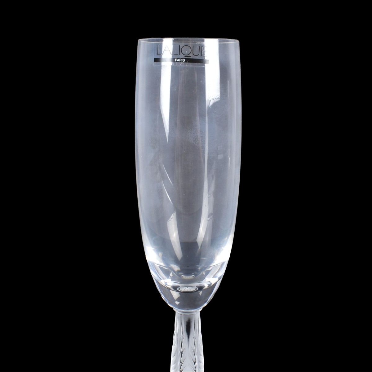 Two Lalique "Diamond" Champagne Flutes