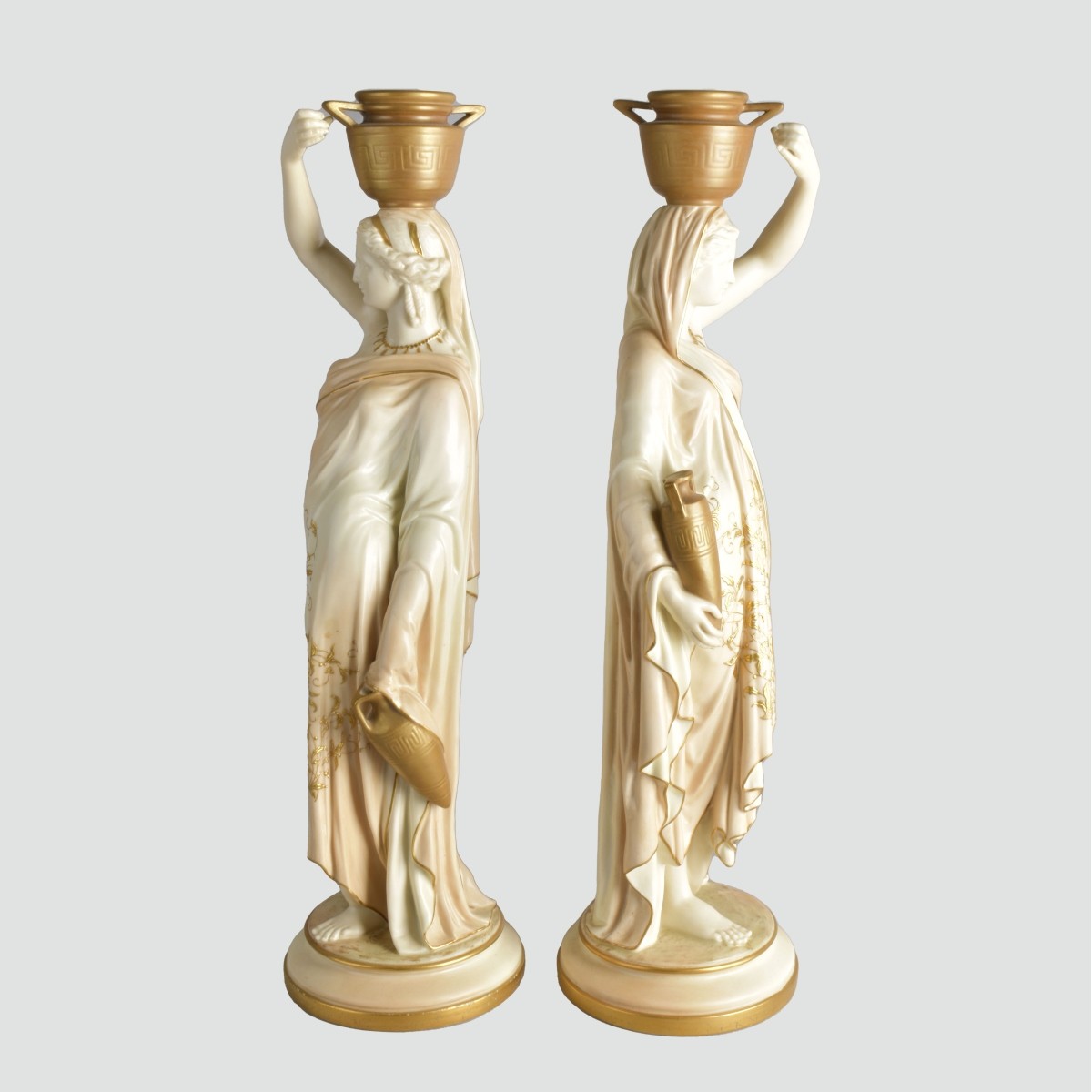 Pair of Royal Worcester Water Carriers